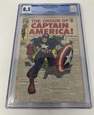 Buy Captain America #109 CGC 8.5 - White Pages  • 281.11£
