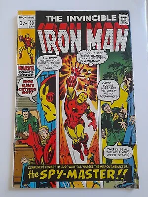 Buy Iron Man #33 Jan 1970 Good+ 2.5 1st Appearance Of Spymaster • 6.99£
