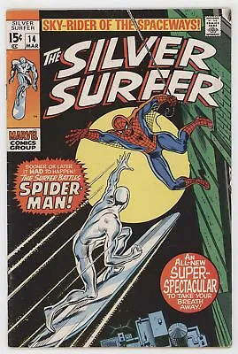 Buy Silver Surfer 14 Marvel 1970 VG FN Spider-Man Stan Lee John Buscema • 79.62£