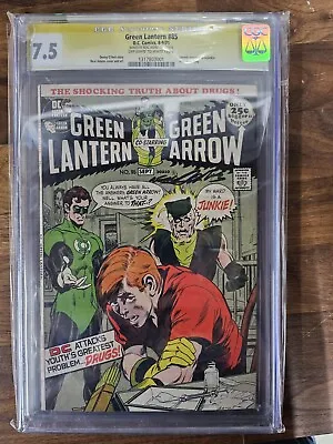 Buy Green Lantern #85 CGC 7.5 Signed Neal Adams Cover & Art DC Comics 1971 Anti-Drug • 304.38£