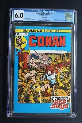 Buy CONAN THE BARBARIAN #24 (and #23) 1974 1st RED SONJA Italian BARRY SMITH CGC 6.0 • 109.85£