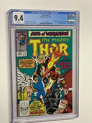 Buy Thor 412 CGC 9.4 WP 1989 Marvel • 46.35£