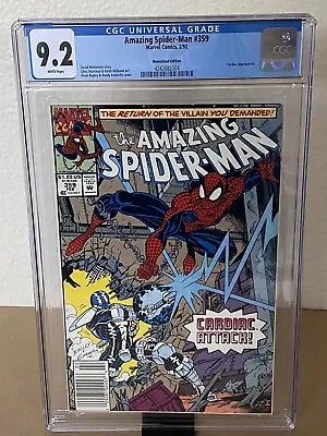 Buy Amazing Spider-Man #359 Newsstand - CGC 9.2 White Pages - First Carnage Cameo • 39.42£