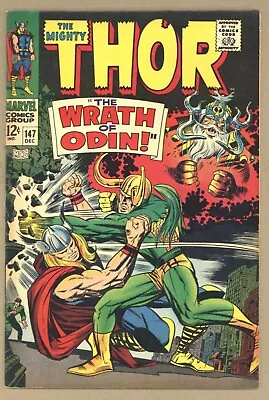 Buy Thor 147 (VF-) JACK KIRBY Inhumans Origin Continues LOKI Story 1967 Marvel X817 • 42.37£