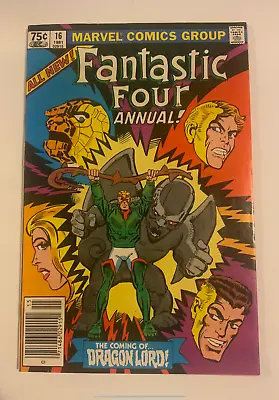 Buy Fantastic Four Annual #16 - Marvel 1981 - Newsstand - 1st Dragon Lord • 6.43£