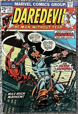 Buy Daredevil Comic #111 (marvel,1974) 1st Appearance Of Silver Samurai Bronze Age ~ • 39.51£