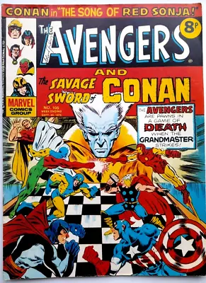 Buy The Avengers UK Comic No #105 Sept 20 1975 MARVEL Savage Sword Of Conan • 3.35£