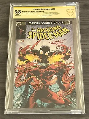 Buy Amazing Spider-Man 800 CBCS 9.8 Ultimate Edition Mike Mayhew Signed 2018 132/300 • 163.18£