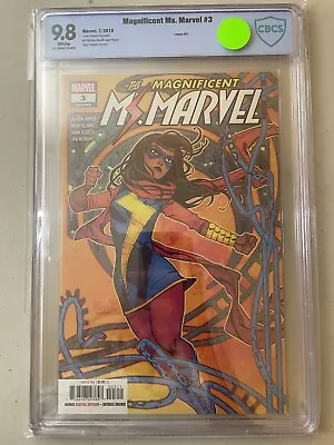 Buy The Magnificent Ms. Marvel #3 CBCS 9.8 Edward Petrovich Cover A Ships Free! • 54.69£