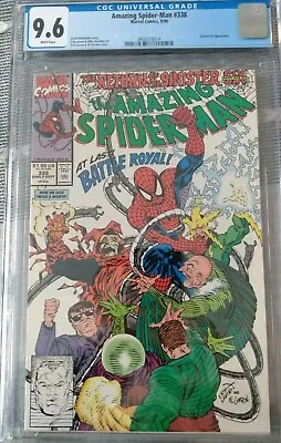 Buy The Amazing Spider-Man #338 CGC 9.6 White Pages Marvel 1990: Sinister Six App • 112.60£