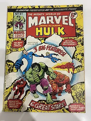 Buy THE MIGHTY WORLD OF MARVEL Starring The Incredible Hulk #81 Apr 20 1974 • 5£