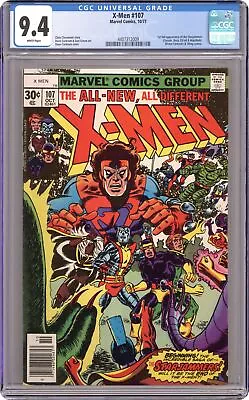 Buy Uncanny X-Men #107 CGC 9.4 1977 4407312009 1st Full App. Starjammers • 327.67£