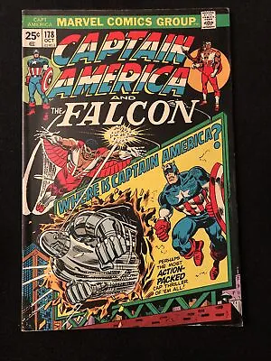 Buy Captain America 178 6.5 7.0 Marvel 1974 Falcon 1st Roscoe Simmons Bd • 9.58£