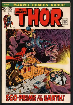 Buy Thor #202 5.0 // 1st App Ego Prime Marvel Comics 1972 • 27.01£