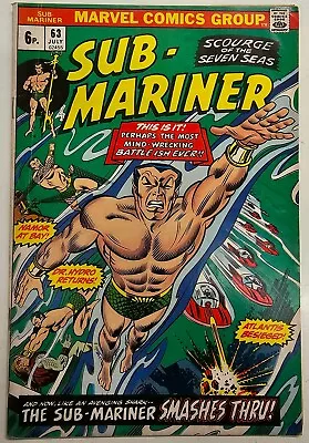 Buy Marvel Comics Bronze Age Namor Savage Sub Mariner Key Issue 63 High Grade VG/FN • 0.99£