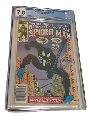 Buy Spectacular Spider-Man 107 - CGC 7.0 - 1st Sin-Eater Death Of Jean DeWolff 1985 • 31.62£