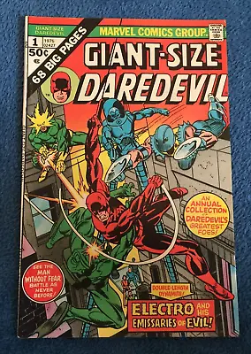 Buy Free P&P; Giant-Size Daredevil #1, 1975:  Electro & The Emissaries Of Evil  (KG) • 14.99£