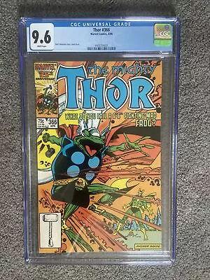 Buy Mighty Thor #366 CGC 9.6 NM+ Wp 1st Cover Appearance Of Throg 1986 Walt Simonson • 58.36£