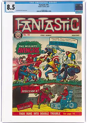 Buy Fantastic 16 CGC 8.5 Power Comics UK Edition X-Men 9 Avengers First Meeting 1967 • 719.56£