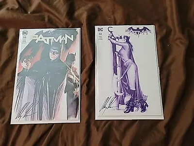 Buy Batman #50 Alex Ross Variant SDCC SIGNED SET OF 2, LTD TO 100. NM/ NM+ W/COA  • 217.42£