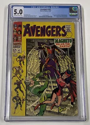 Buy Avengers #47. Dec 1967. Marvel. 5.0 Cgc. 1st App Of Dane Whitman! Magneto! • 125£