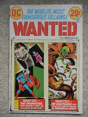 Buy WANTED #9 - DC Comics - 1973 - Featuring  SUPERMAN & THE SANDMAN • 12£