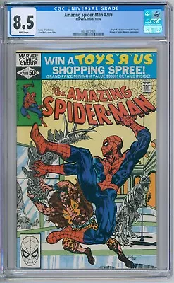 Buy Amazing Spider-Man 209 CGC Graded 8.5 VF+ White Marvel Comics 1980 • 86.92£