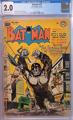 Buy 1953 Batman 75 CGC 2.0 DC Universe Collection. Gorilla Boss Cover. King Kong . • 291.69£