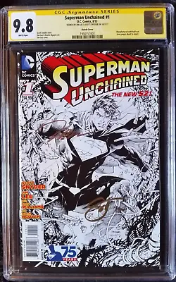 Buy Superman Unchained (2013) #1 Lee Sketch Variant CGC SS 9.8 1:300 2x Lee Snyder • 200.11£