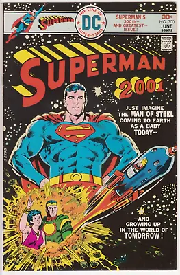 Buy Superman #300, DC Comics 1976 VF/NM 9.0 Superman In An Alternate Future 2001! • 39.44£