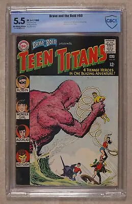 Buy Brave And The Bold #60 CBCS 5.5 1965 17-1A7EB23-112 2nd App. Teen Titans • 325.28£
