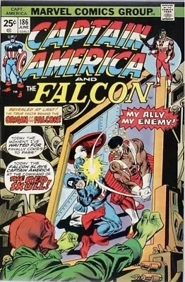 Buy CAPTAIN AMERICA #186 F, Marvel Comics 1975 Stock Image • 3.97£