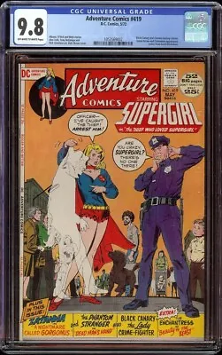 Buy Adventure Comics # 419 CGC 9.8 OW/W (DC, 1972) Catwoman & Green Arrow Appearance • 233.23£