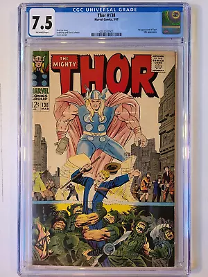 Buy The Mighty Thor # 138 Marvel 1967 First Ogur Cgc 7.5 • 75.95£