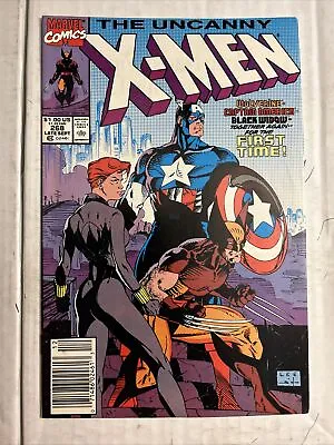 Buy Uncanny X-Men 268 NEWSSTAND  VF+ Jim Lee Cover Captain America  1990 • 17.03£