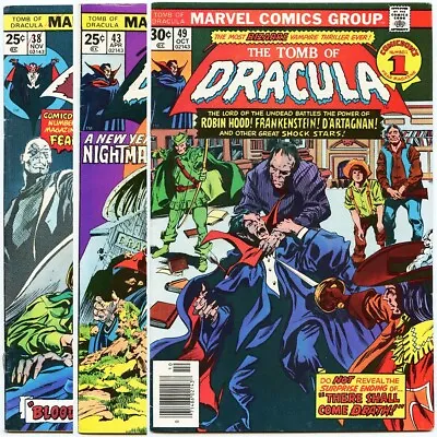 Buy Tomb Of Dracula #s 38, 43, 49 (Marvel Comics 1975-76) • 24.09£