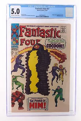Buy Fantastic Four #67 - Marvel Comics 1967 CGC 5.0 Origin And 1st Appearance Of Him • 78.08£