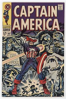 Buy Captain America 107 Marvel 1968 FN VF Hitler Red Skull Bucky 1st Doctor Faustus • 44.17£