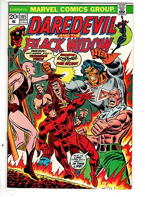 Buy Daredevil #105 (1973) - Grade 9.2 - Origin Of Moondragon - Black Widow! • 94.87£