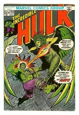 Buy Incredible Hulk #168 5.0 // 1st Appearance Of The Harpy Marvel Comics 1973 • 43.39£