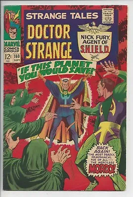 Buy STRANGE TALES #160 Fn- (5.0) 1967 Doc Strange Vs Mordo- 1st Silver Age Jimmy Woo • 15.81£
