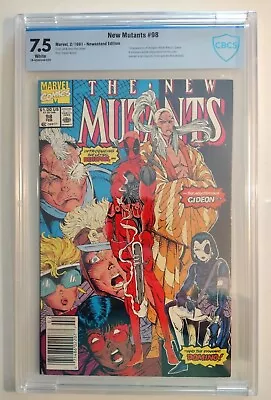 Buy New Mutants #98 Cgc 7.5 White Pages Wp Newsstand 1st App Of Deadpool 1991 Mcu  • 245.05£