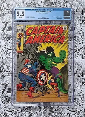 Buy 🔥captain America #110 Cgc 5.5 White Pages First App. Of Madame Hydra Steranko🔥 • 160.05£