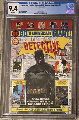 Buy DC Comics DETECTIVE COMICS BATMAN 80th Anniversary Giant #1 WP Walmart CGC 9.4  • 272.20£