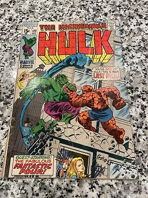 Buy Incredible Hulk #122 1969- Marvel Comics Hulk Vs The Fantastic Four • 59.12£