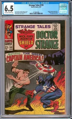 Buy Strange Tales #159 CGC 6.5 (1967) Origin Of Nick Fury! 1st App. Of Val! L@@K! • 158.31£