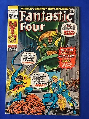 Buy Fantastic Four #108 FN (6.0) MARVEL ( Vol 1 1971) (3) • 16£