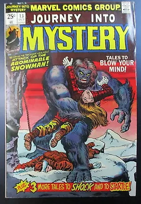 Buy JOURNEY INTO MYSTERY 1974- #13 Attack Of The Abominable Snowman VF|NM + • 23.70£