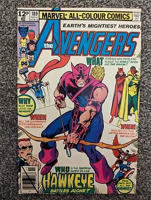 Buy The Avengers 189 Marvel 1979. • 2.49£