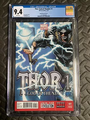 Buy Thor God Of Thunder #1  Quesada Variant   CGC 9.4 4114468002 • 175£
